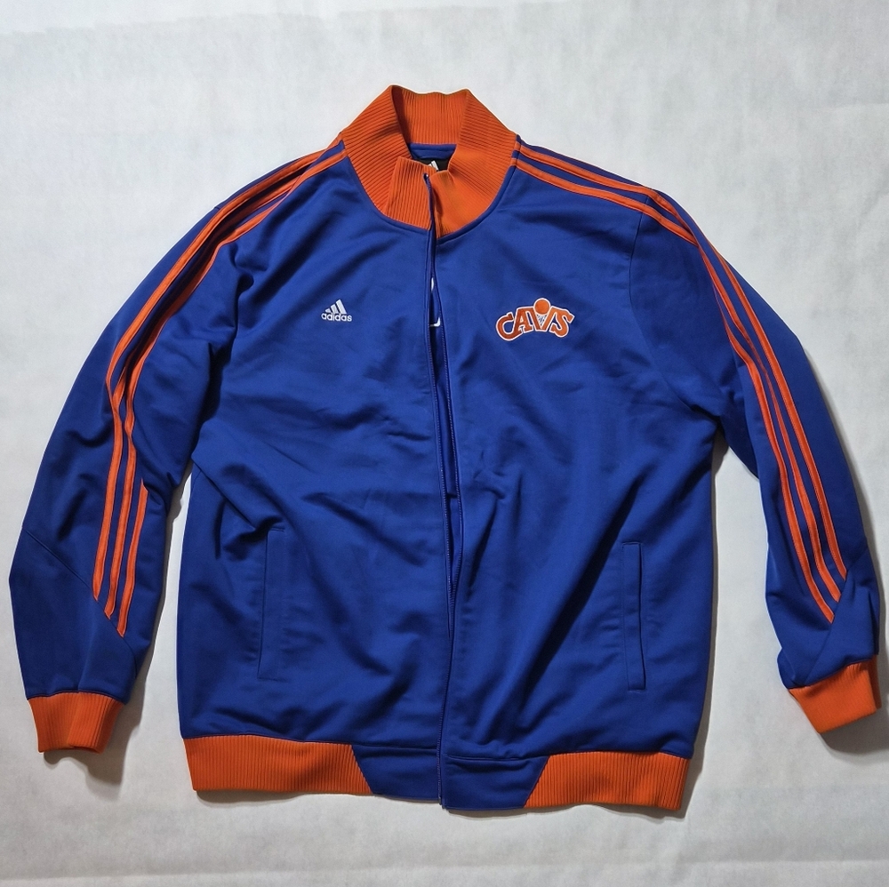 Adidas Blue and Orange Bomber Jacket